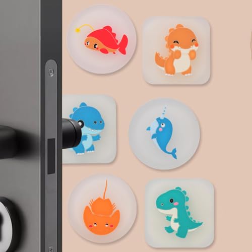 Serplex® 6Pcs Cartoon Rubber Door Handle Bumpers, Self Adhesive Wall Protectors & Sound Dampeners, Quiet Door Stoppers for Room, Bathroom, Furniture, Cute Design, Strong Adhesion, Multi-Surface Use Serplex® 6Pcs Cartoon Rubber Door Handle Bumpers, Self Adhesive Wall Protectors & Sound Dampeners, Quiet Door Stoppers for Room, Bathroom, Furniture, Cute Design, Strong Adhesion, Multi-Surface Use